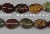 CPJ402 15 inches 12*16mm oval picasso jasper gemstone beads