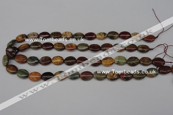 CPJ402 15 inches 12*16mm oval picasso jasper gemstone beads