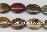 CPJ403 15 inches 13*18mm oval picasso jasper gemstone beads