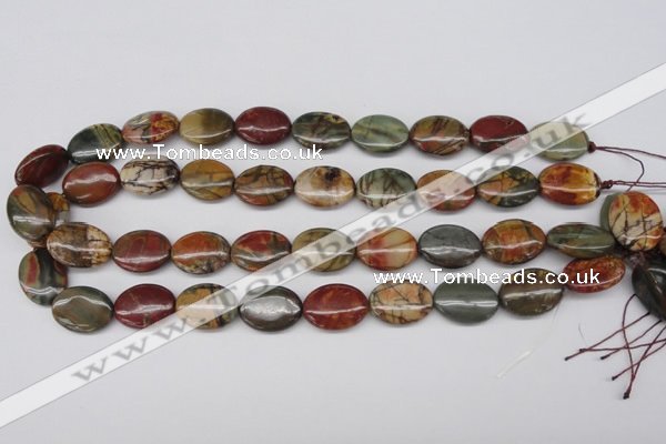 CPJ403 15 inches 13*18mm oval picasso jasper gemstone beads