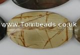 CPJ408 15 inches 25*45mm oval picasso jasper gemstone beads