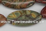 CPJ410 15 inches 20*40mm marquise picasso jasper gemstone beads