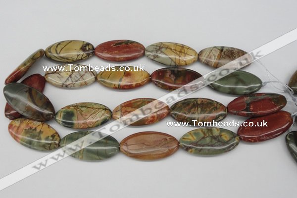 CPJ410 15 inches 20*40mm marquise picasso jasper gemstone beads