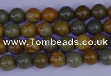 CPJ450 15.5 inches 4mm round wildhorse picture jasper beads