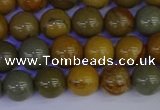 CPJ452 15.5 inches 8mm round wildhorse picture jasper beads