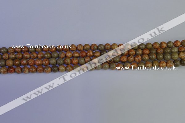 CPJ460 15.5 inches 4mm round African picture jasper beads