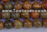 CPJ462 15.5 inches 8mm round African picture jasper beads