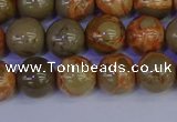 CPJ463 15.5 inches 10mm round African picture jasper beads