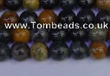 CPJ471 15.5 inches 6mm round black picasso jasper beads wholesale