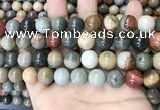 CPJ484 15.5 inches 12mm round polychrome jasper beads wholesale