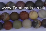 CPJ512 15.5 inches 8mm round matte polychrome jasper beads wholeasle