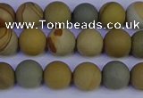 CPJ522 15.5 inches 8mm round matte wildhorse picture jasper beads