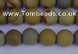 CPJ523 15.5 inches 10mm round matte wildhorse picture jasper beads