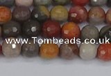 CPJ547 15.5 inches 6mm faceted round polychrome jasper beads