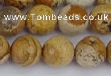 CPJ559 15.5 inches 12mm faceted round picture jasper beads