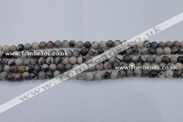 CPJ601 15.5 inches 6mm round purple striped jasper beads wholesale