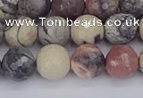 CPJ612 15.5 inches 8mm faceted round purple striped jasper beads