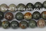 CPJ62 15.5 inches 10mm round picasso jasper gemstone beads