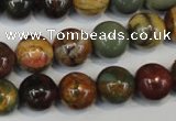 CPJ63 15.5 inches 12mm round picasso jasper gemstone beads