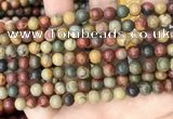 CPJ671 15.5 inches 6mm round picasso jasper beads wholesale