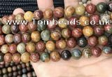 CPJ673 15.5 inches 10mm round picasso jasper beads wholesale