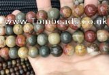 CPJ674 15.5 inches 12mm round picasso jasper beads wholesale