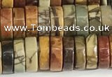 CPJ682 15.5 inches 3*8mm heishi picasso jasper beads wholesale