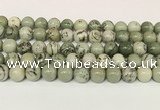 CPJ703 15.5 inches 10mm round greeting pine jasper beads