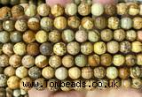 CPJ773 15 inches 8mm faceted round picture jasper beads wholesale