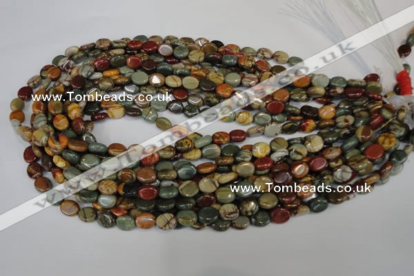 CPJ82 15.5 inches 8*10mm oval picasso jasper gemstone beads