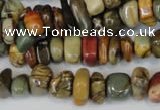 CPJ94 15.5 inches 5*11mm nuggets picasso jasper gemstone beads