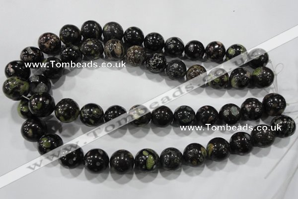CPM05 15.5 inches 14mm round plum blossom jade beads wholesale