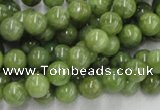 CPO02 15.5 inches 8mm round olivine gemstone beads wholesale