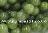 CPO05 15.5 inches 14mm round olivine gemstone beads wholesale