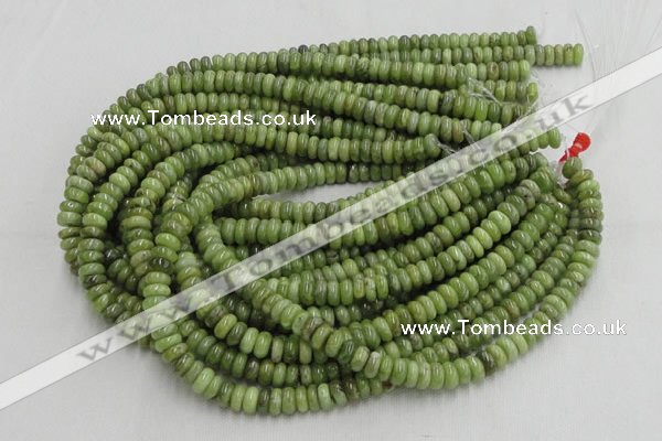 CPO06 15.5 inches 4*10mm rondelle olivine gemstone beads wholesale