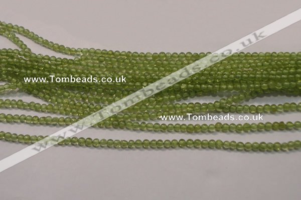 CPO100 15 inches 2mm round natural peridot beads wholesale