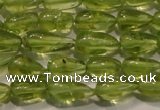 CPO113 15 inches 3.5*5mm teardrop natural peridot beads wholesale