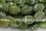 CPO12 15.5 inches 10*14mm oval olivine gemstone beads wholesale