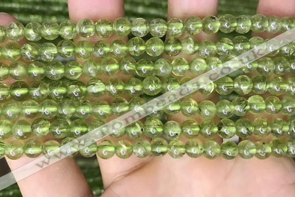 CPO130 15.5 inches 5mm round natural peridot beads wholesale