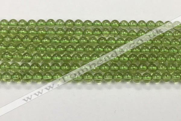 CPO133 15.5 inches 4mm round natural peridot beads wholesale