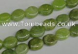 CPO32 15.5 inches 8*10mm oval olivine gemstone beads wholesale