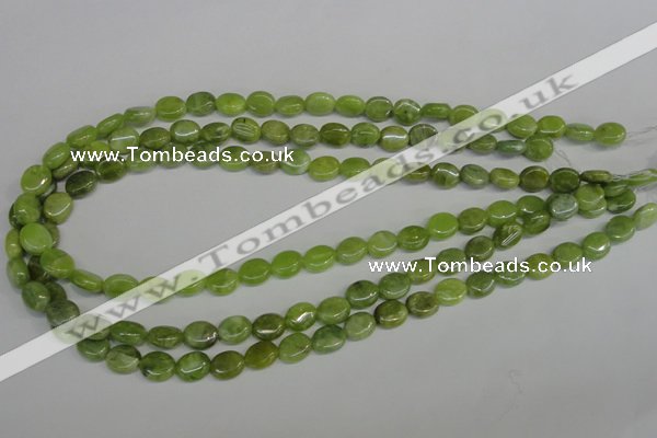 CPO32 15.5 inches 8*10mm oval olivine gemstone beads wholesale