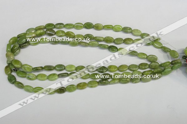 CPO33 15.5 inches 8*12mm oval olivine gemstone beads wholesale