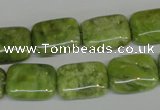 CPO37 15.5 inches 13*18mm rectangle olivine gemstone beads wholesale