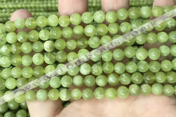 CPO44 15.5 inches 6mm round natural olivine gemstone beads