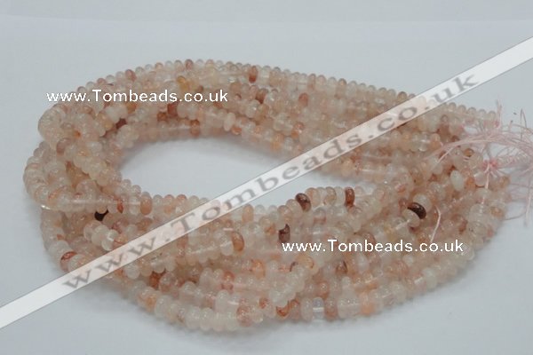 CPQ14 15.5 inches 5*8mm rondelle natural pink quartz beads