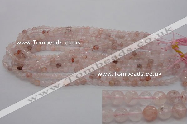 CPQ201 15.5 inches 4mm faceted round natural pink quartz beads