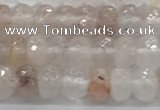 CPQ210 15.5 inches 4*6mm faceted rondelle natural pink quartz beads