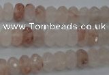 CPQ212 15.5 inches 6*10mm faceted rondelle natural pink quartz beads