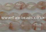 CPQ218 15.5 inches 10*14mm faceted oval natural pink quartz beads